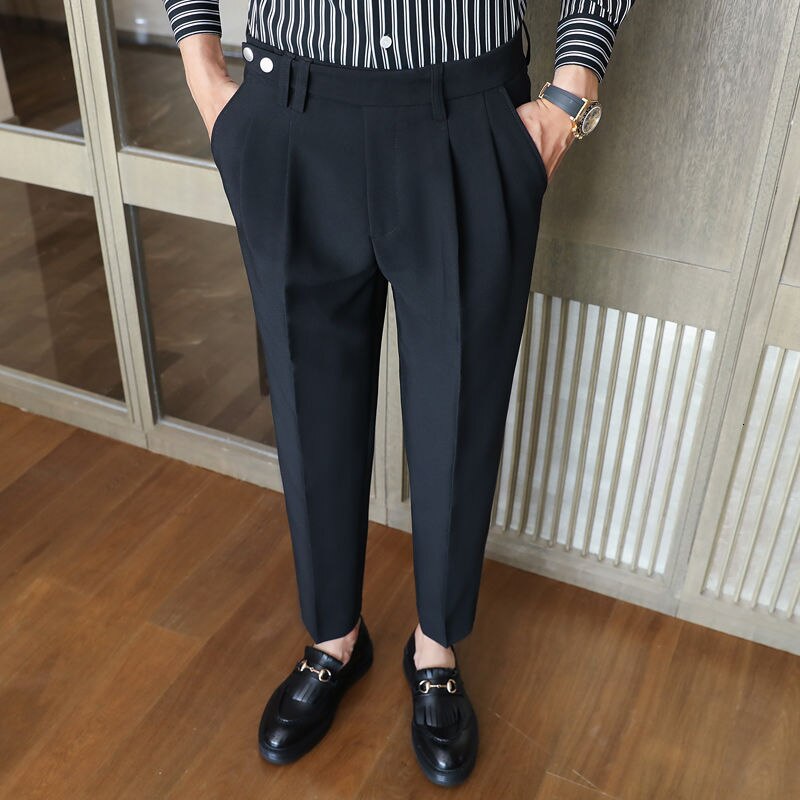 Runcati Pantaloni Estivi Uomo In Cotone E Lino (70/30) - Comodi E Traspiranti Con Tasche - Colore Nero, Taglia M