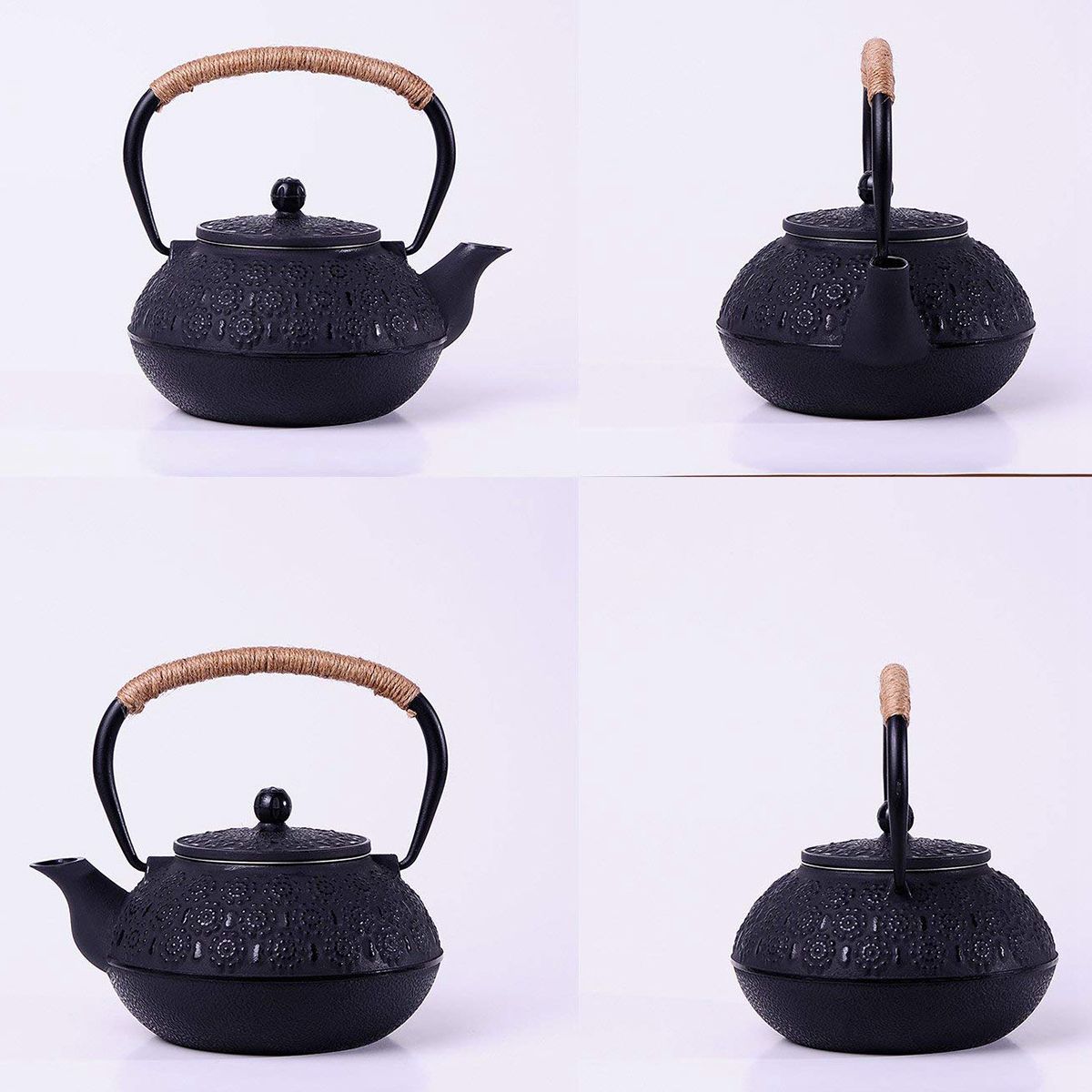 Handgemaakte Gietijzeren Theepot 2L Waterkoker Theeset met Roestvrijstalen Infuusmand/Filter Japanse-Stijl Retro (Maat: 2L