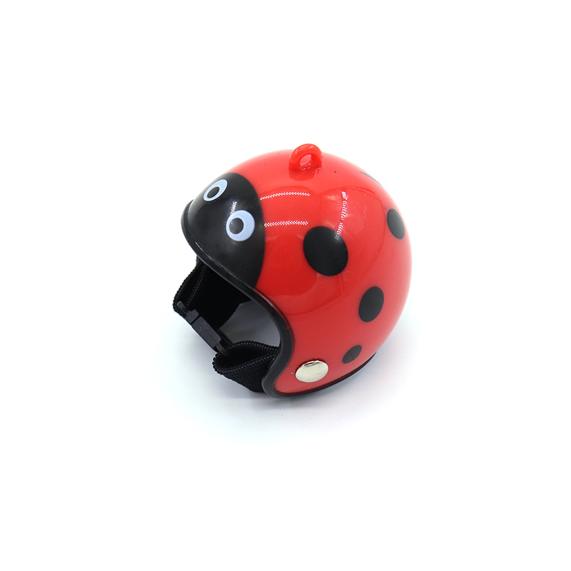 Chicken Helmet Small Pet Hard Hat Bird Duck Quail Hat Headgear Pet Chicken Helmet Bird Head Helmet Pet Supplies: Ladybug