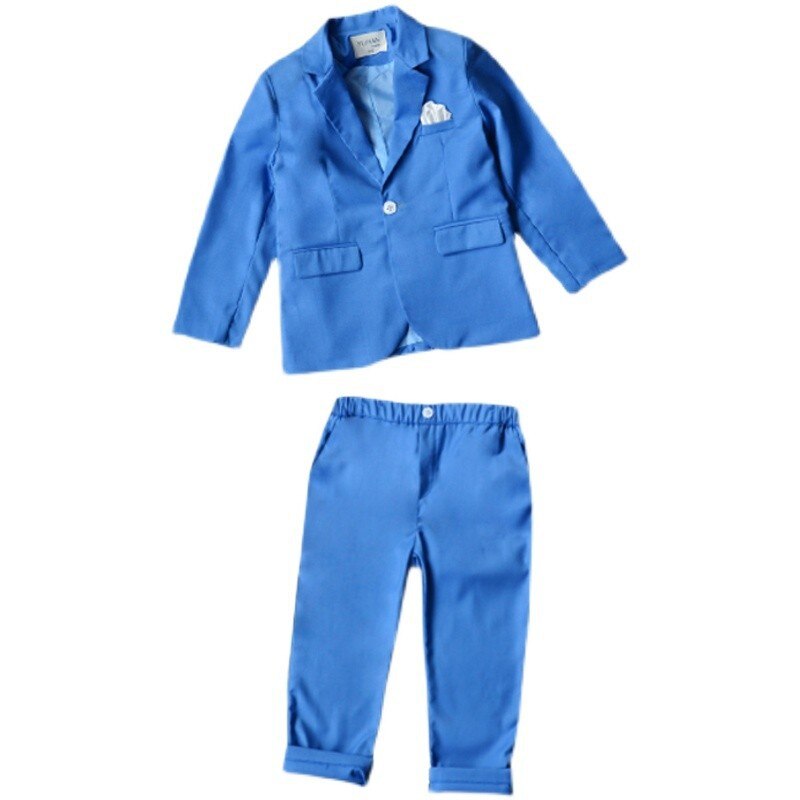 Lente Herfst Jongens Knappe 2 Stuks Pak Set Childrenbritish Stijl Wedding Party Prestaties Kostuum Kinderen Blazer Broek Outfits