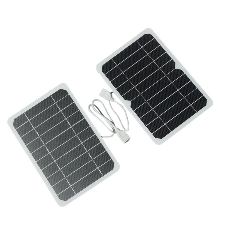 5 V 2,5 W Solar-Ladegerät, USB-stabilisierter Akku, sicheres Schnellladen für Smartphones, Outdoor, Camping, Wandern, Campingplatz