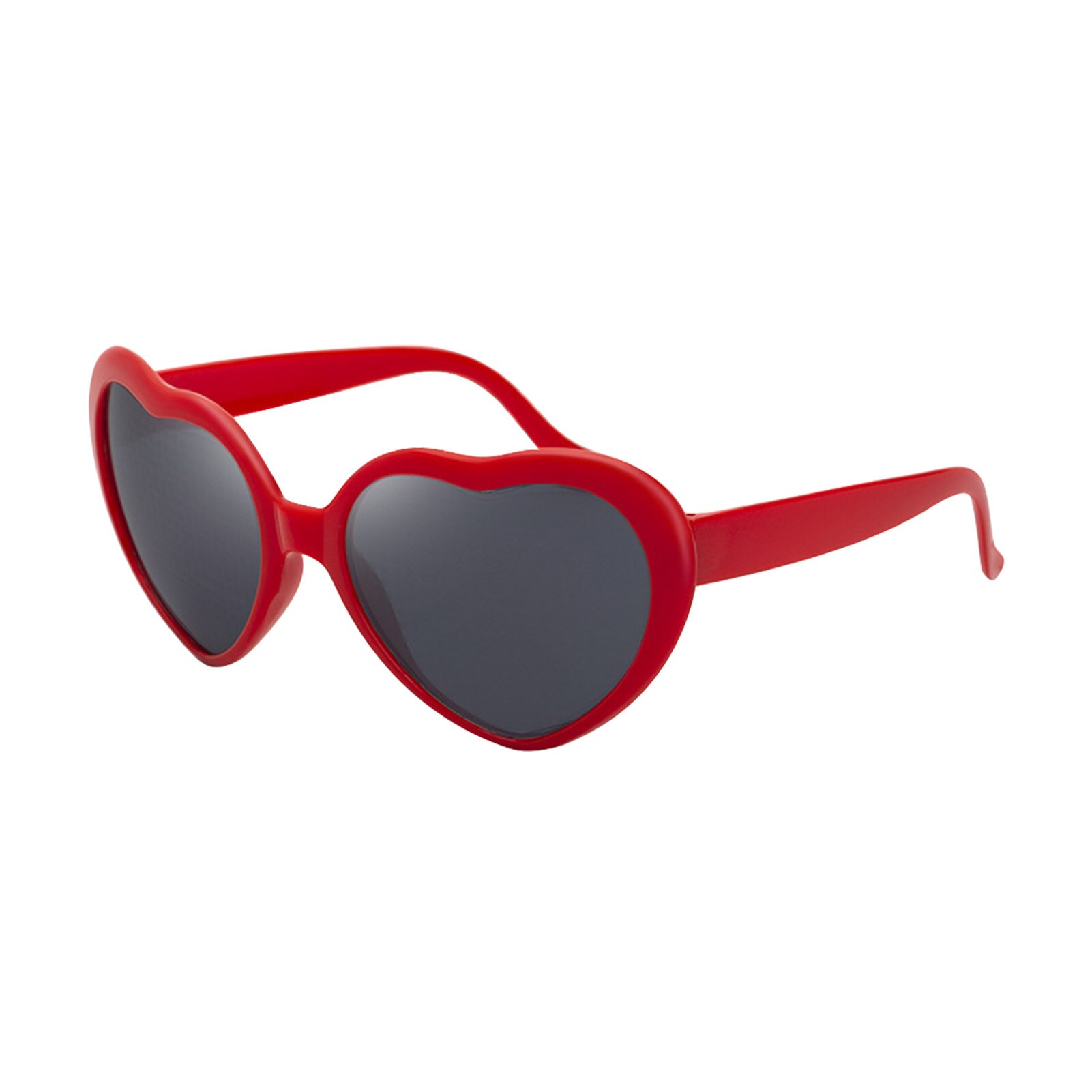 Eyewear Night Club Rave Heart Effect Diffraction Glasses 3D Portable Love Shaped Festival EDM Interesting For Bar: Red