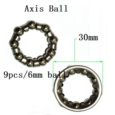 Mtb vägfällbar 44mm cykelheadset kullager 20mm 25mm främre baknav stålkula 30mm- axliga stålkullager tillbehör: 30mm 1pc