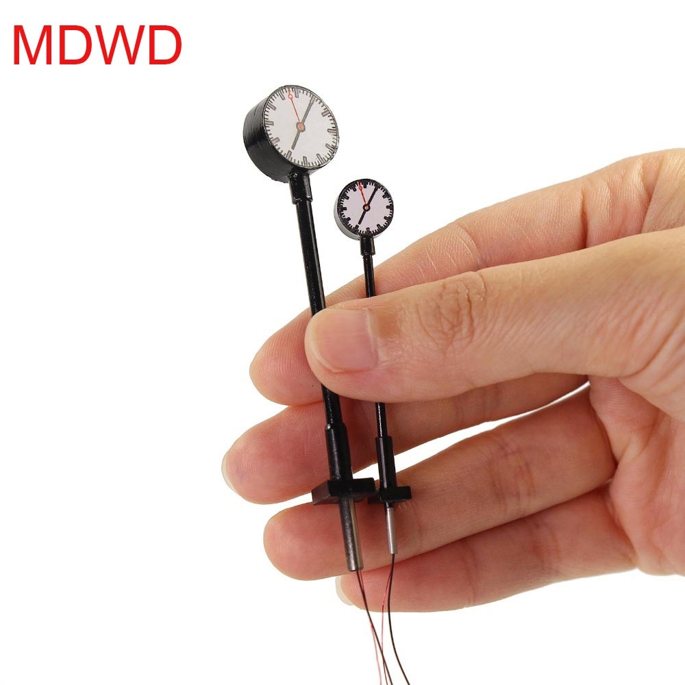 Model Railway Lights Lit Platform Clock Lamp Train Station Layout HO N Scale LQS62