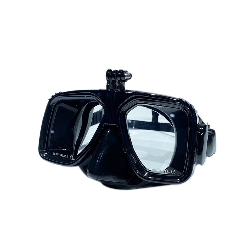 Equipo de buceo con soporte de cámara para GoPro, máscara subacuática, gafas para adultos y adolescentes,: black