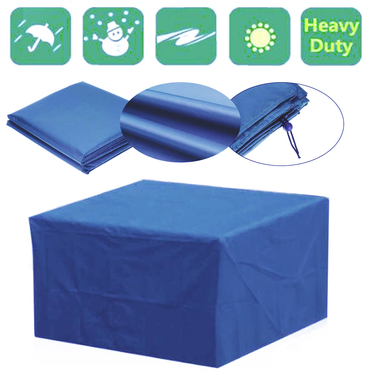 Couverture anti-poussière bleue imperméable pour canapé, Protection contre les UV et la poussière, tout usage pour le jardin et la cour