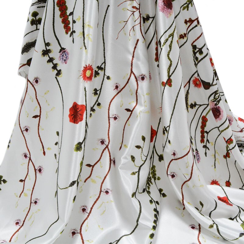 Fashionable Digital print satin fabric lovely pattern nigerian real satin silk fabric for garment SA17018