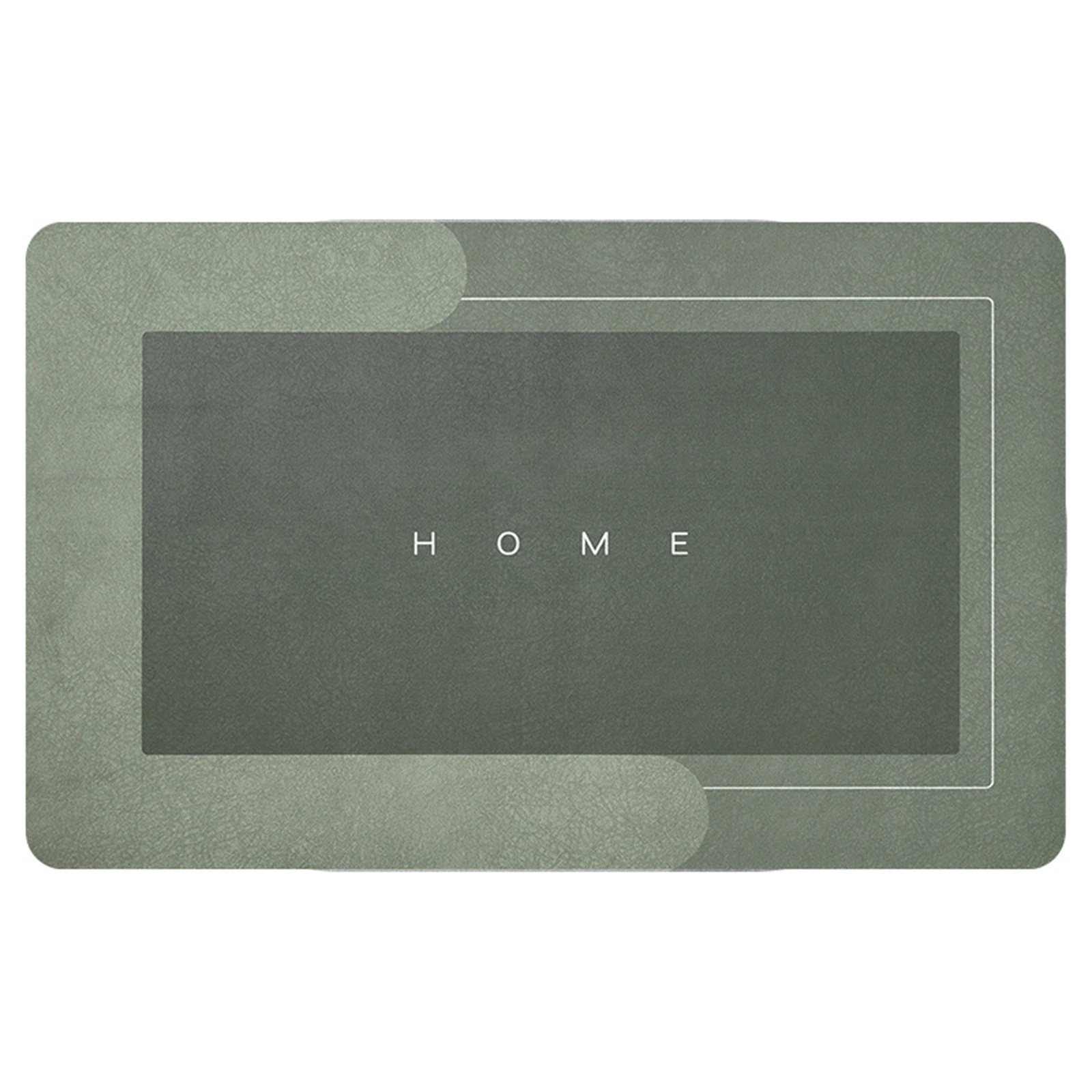 Super Absorbent Bathroom Mat Quick Drying Diatom Floor Mat Easy To Clean Door mat Oil-proof Kitchen rug Non-slip Entrance carpet: Rectangle Green