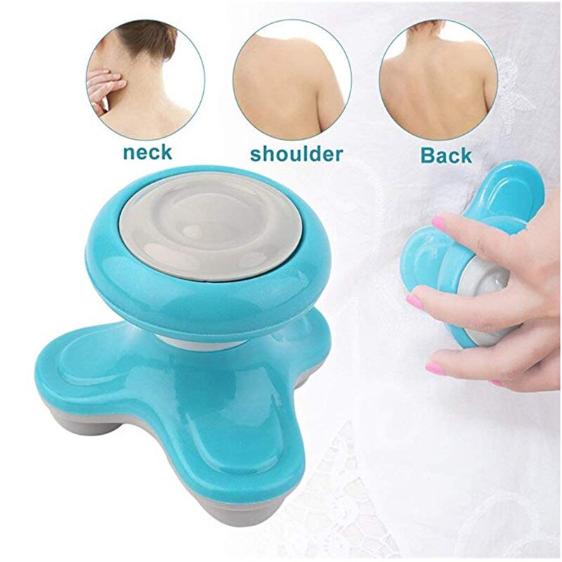 Mini Electric Handled Wave Vibrating Massager USB Battery Full Body Massage Neck Waist Back Shoulder Massage