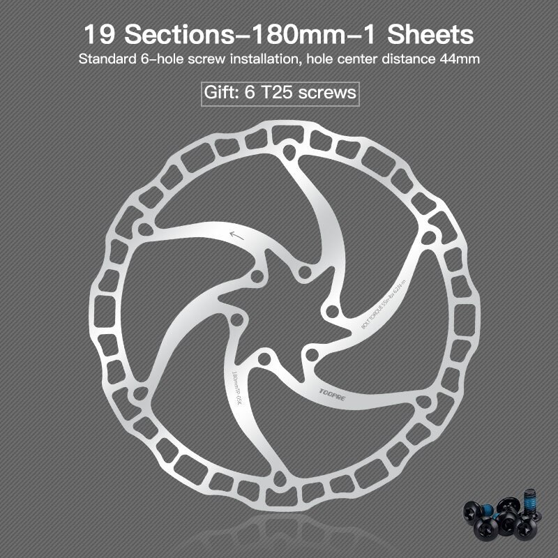 Mountain Bike Discs Bicycle Brake Pads 160/180/203mm Six-nail Disc Cassette G3/HS1 With Screws Bicycle Parts Stainless Steel