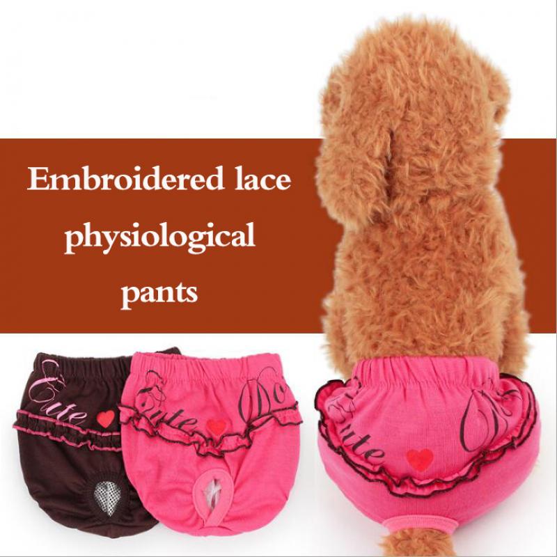 Hundehortshvalpe hvalp fysiologiske bukser ble kæledyr vaskbar menstruation hygiejnisk undertøj til små mellemstore pigehunde