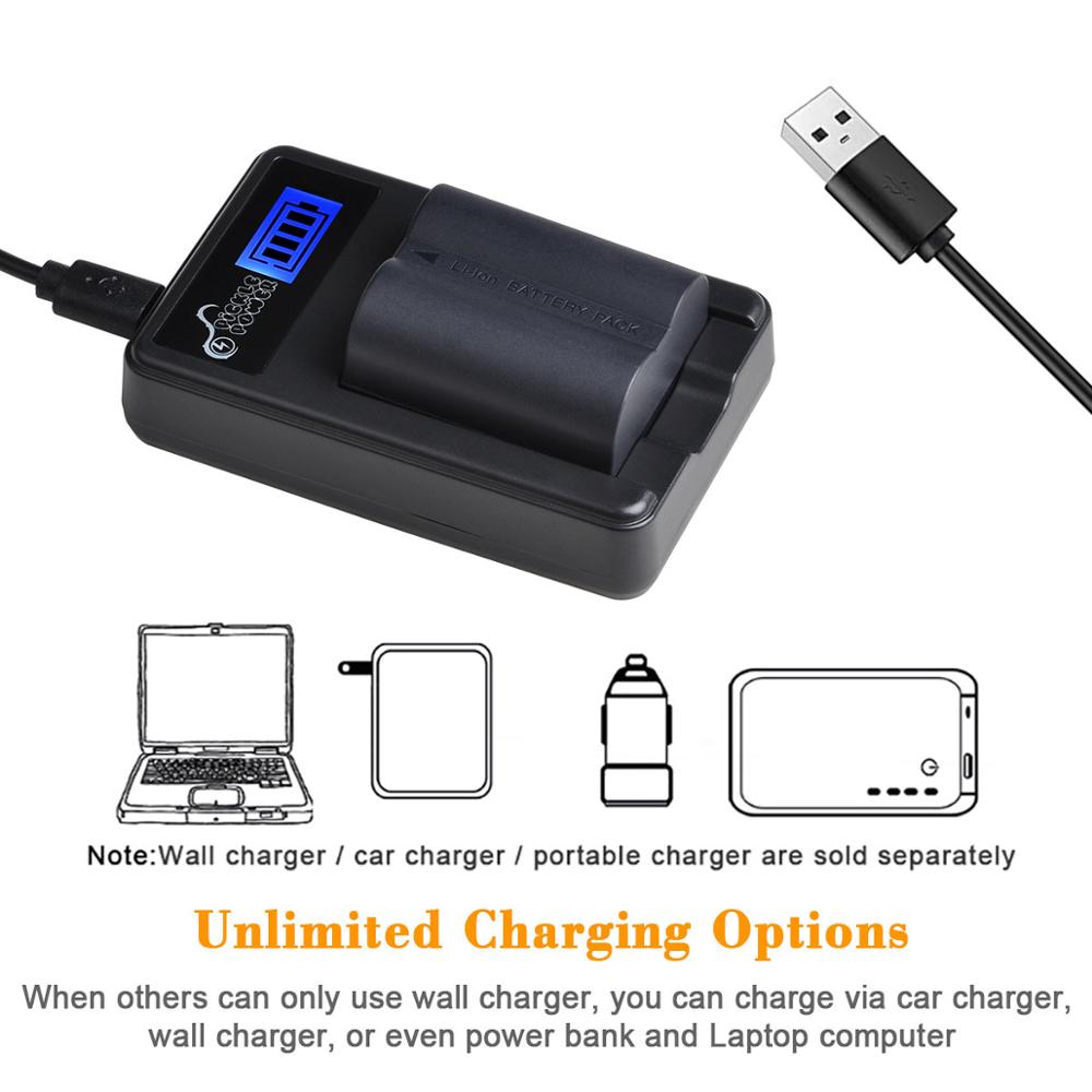 Batterie CGA-S006E et batterie CGA-S006 LCD Kit chargeur USB pour Panasonic Lumix DMC-FZ7 FZ8 FZ18 FZ28 FZ30 FZ35 FZ38 fz50.