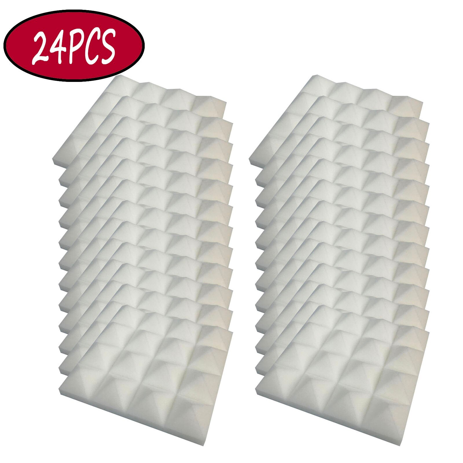 24PCS Home Scene Layout, Sound-absorbing Foam Wall, Indoor Sound-absorbing Soundproofing Foam Sound-Absorbing Noise Sponge Foam: F
