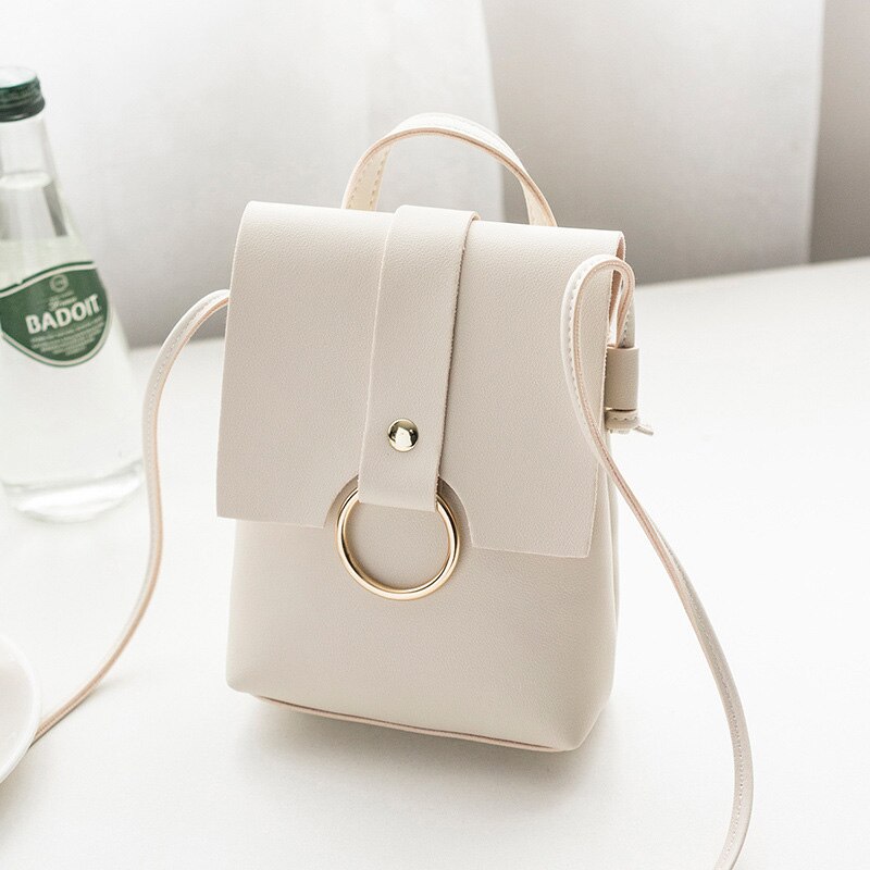 Women bag spring trend solid color mini Women shoulder bag crossbody bag Preppy Style casual simple handbags: Beige