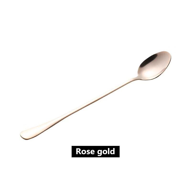Multifunktions køkken leverer kaffe scoop rustfrit stål te kaffe målebæger kaffe scoop ske catering til køkken: Rose guld