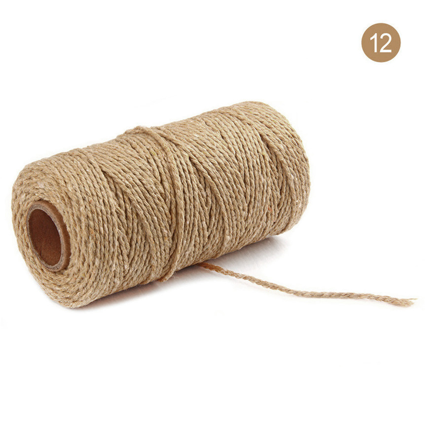 Cordon torsadé en coton 2mm, cordelette pour macramé artisanal, accessoires décoratifs pour bricolage artisanal, fait à la main, 0507 #: L