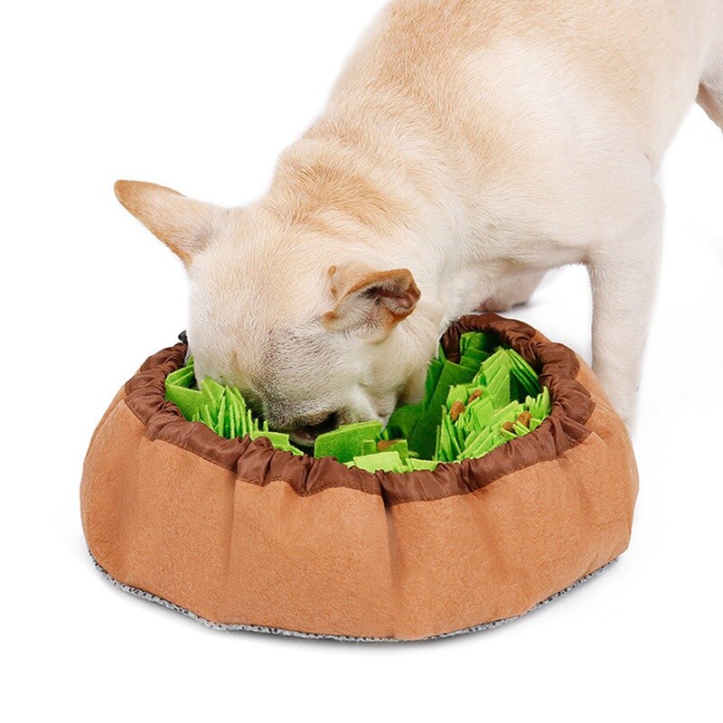 Lovely Pet Felt Cloth Leak Food Anti Choking Bowl Mat Dogs Cats Snuffle Bowl Mat Costing Energy Slowing Feeding Intelligence Mat