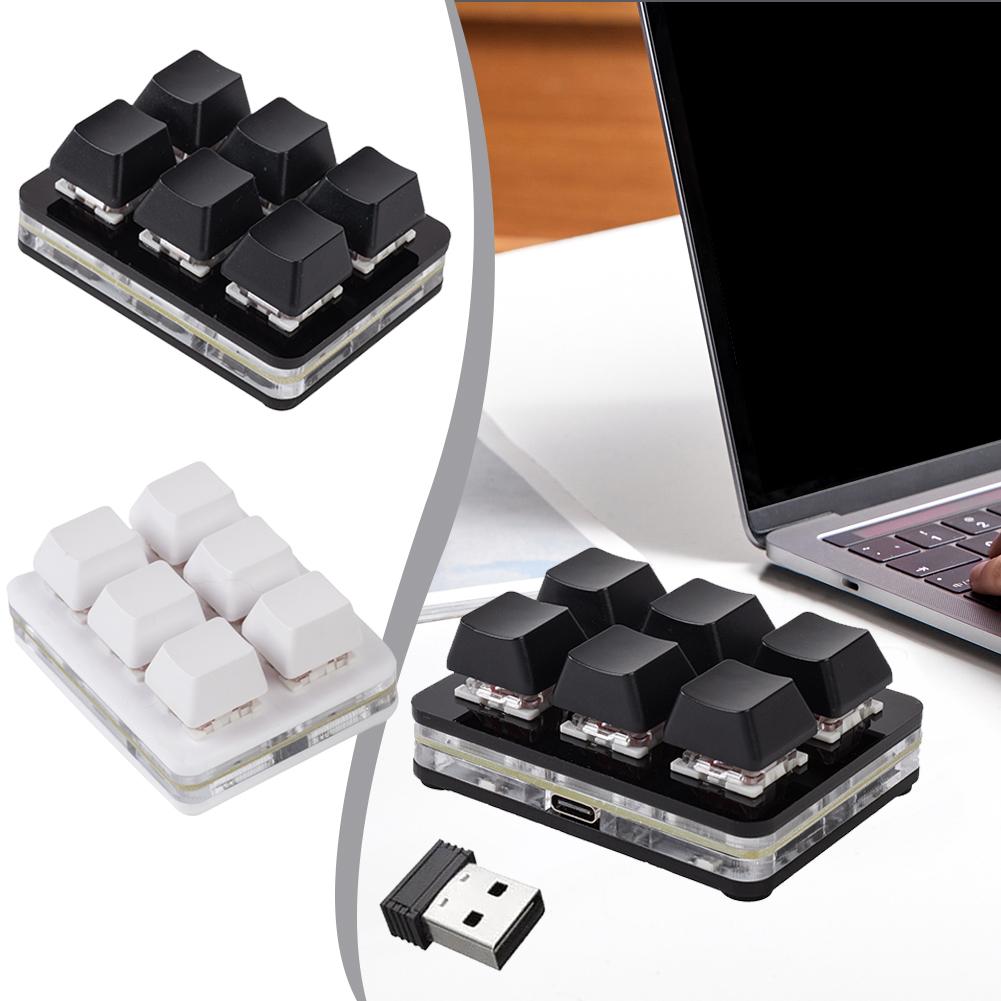 6 Toetsen Toetsenbord Bluetooth Custom Toetsenbord Draadloze Usb-Modus Oplaadbare Hardware Toetsenbord Dubbele Snelkoppeling Programmeerbare Macro C1o2