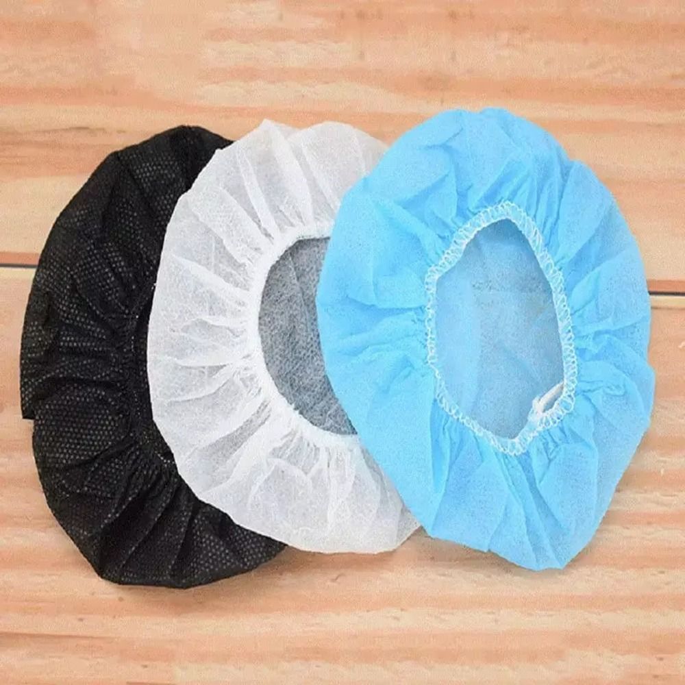 100 stks/zak Wegwerp Hoofdtelefoon Cover Geweven Zweetbestendig Vuilafstotend Microfoon Covers Zeer Elastische Microfoon Beschermkap