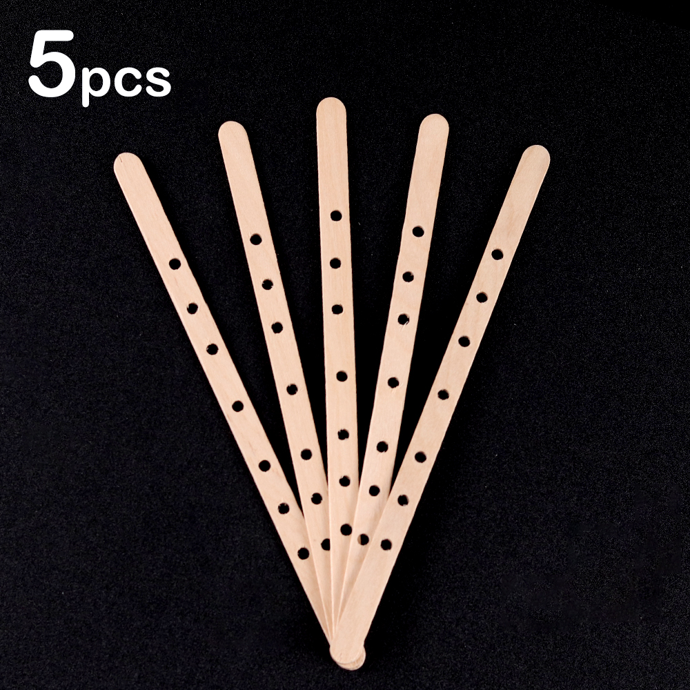 5/20/30 Stuks Met Gaten Houten Wax Core Houder Houten Stokken Lont Centreerapparaat Voor Diy Kaars levert Handwerk Craft Supplies: Bruin