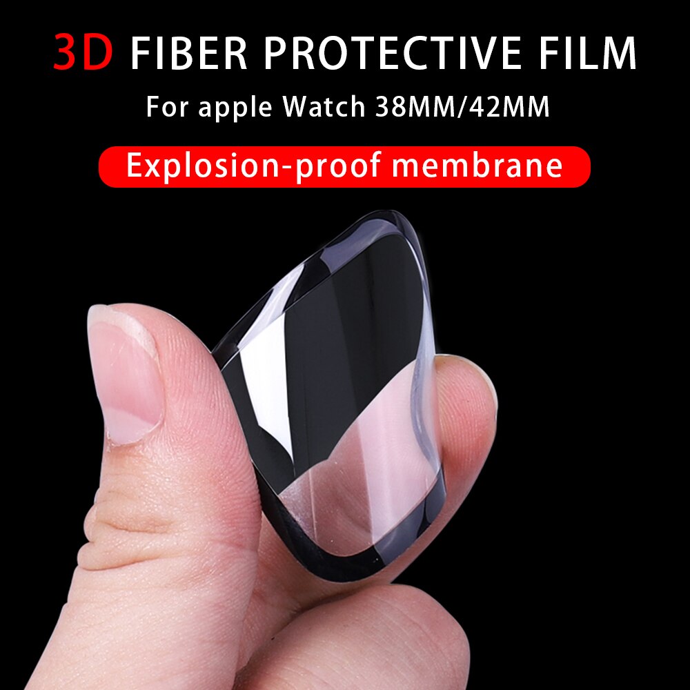 3D Gebogen Rand Hd Gehard Glas Voor Apple Horloge Serie 4/5/6/Se/3/2/1 38Mm 42Mm Screen Protector Film Voor Iwatch 6 5 40Mm 44Mm