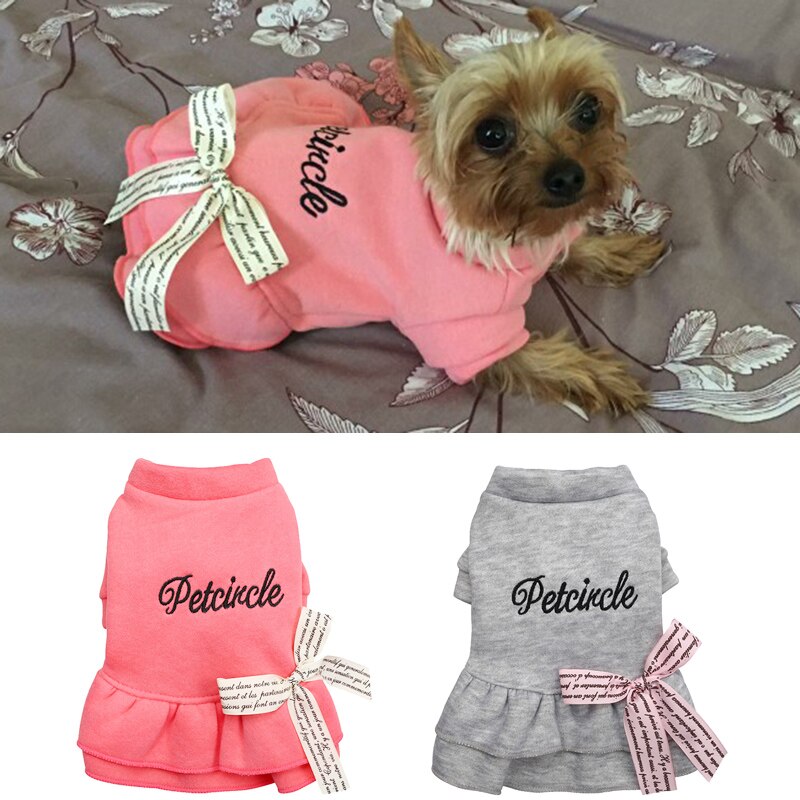 Winter Baumwolle Haustier Hund Kleid warm Hund Kleidung für Kleine Hunde Chihuahua Malteser Kleider Welpen Katze Felsen vestidos para perritas