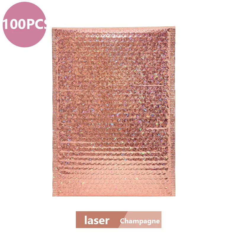 100 rose-patterned bubble mailers, bags for shipping bags, bubble envelopes, padded packaging, waterproof packaging bags, thickened shipping bags: 15*20cm / Purple