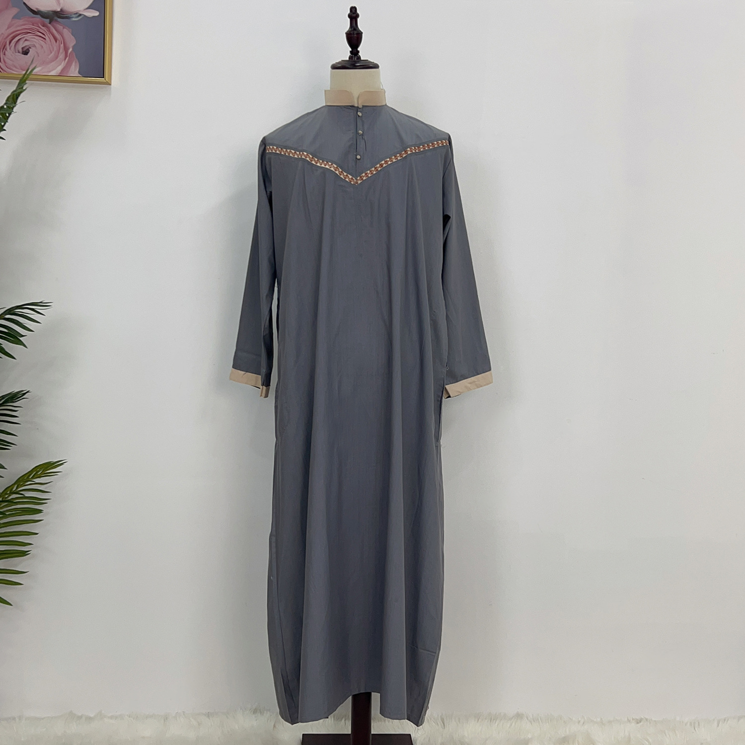 Moslim Abaya voor Mannen Lange Gewaad Saudi Arabische Kaftan Mannelijke Jubba Thobe Marokkaanse Caftan Jurk Eid Ramadan Thobe Islamitische Kleding: 58 / Black