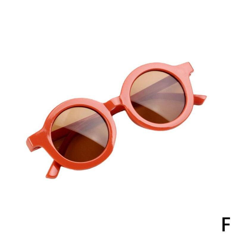 Retro Ronde Kinderen Zonnebril Jongens Meisjes Zon Bescherming Brillen Glazen Kleurrijke Uv Vintage Zonnebril Kinderen Klasse X9O4: F
