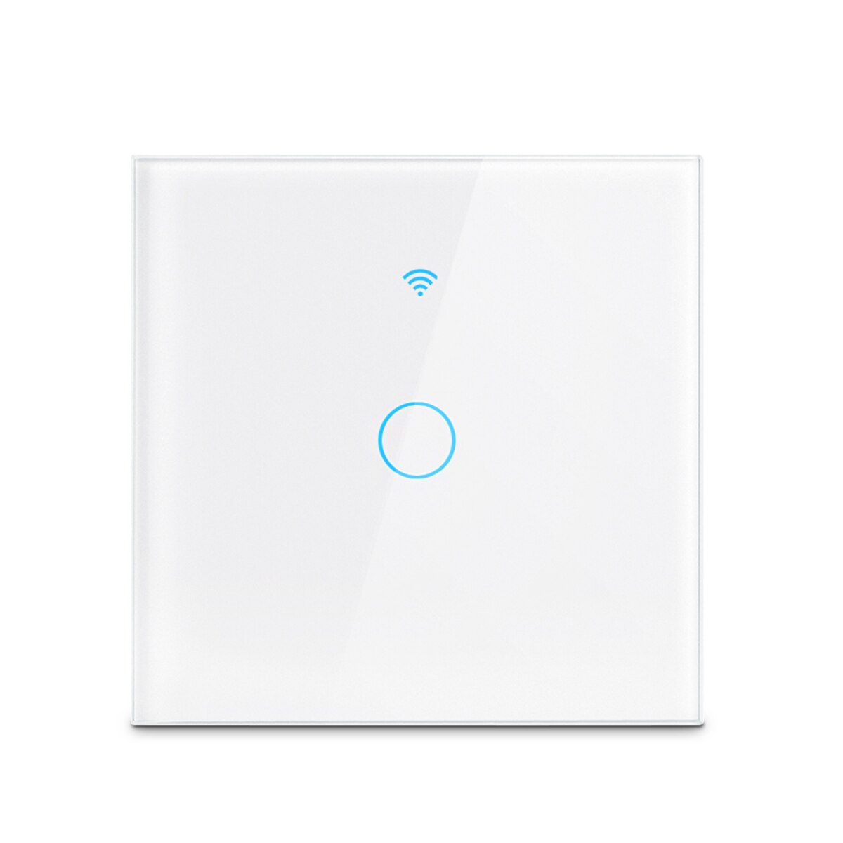 Smart-home-eu-/us-standard tuya smart life wlan-touchschalter, kompatibel mit alexa und google home: 1- fach weiß eu / Einzelner stromführender draht