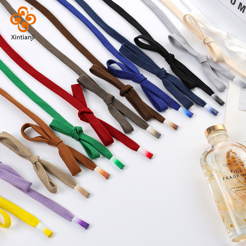 Tapones planos de algodón con capucha de 12mm, cordones gordos, cordón retorcido, pantalones, cuerda, cordón de repuesto, accesorios de costura DIY