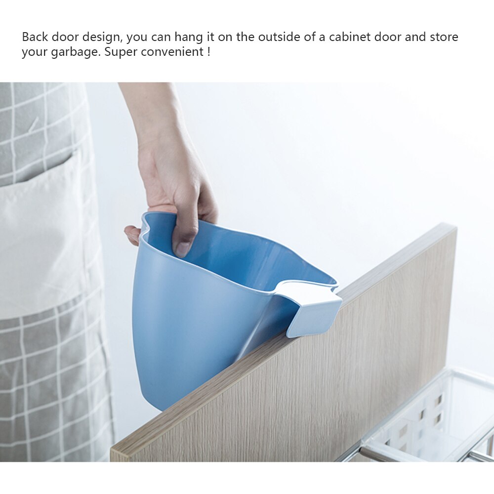 Plastic Kitchen Cabinet Door Hanging Trash Garbage Can Bin Rubbish Container Kitchen Sink Strainers Basket Drain Protector