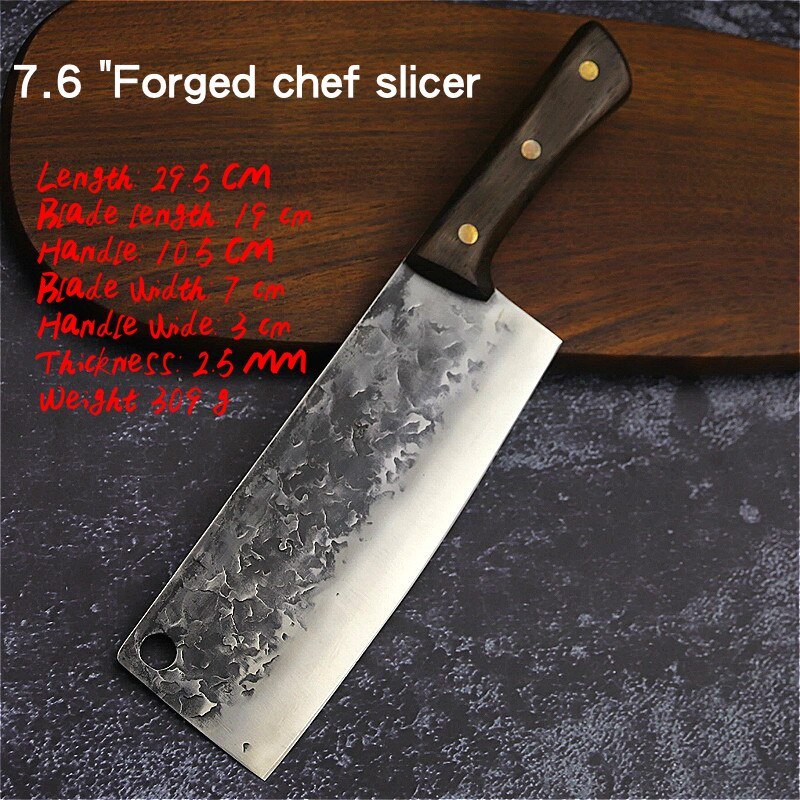 Manganese-steel forging sharp chef knife household kitchen knife multi-purpose chef knife slicer boning knife boning knife: B-xzd11-I