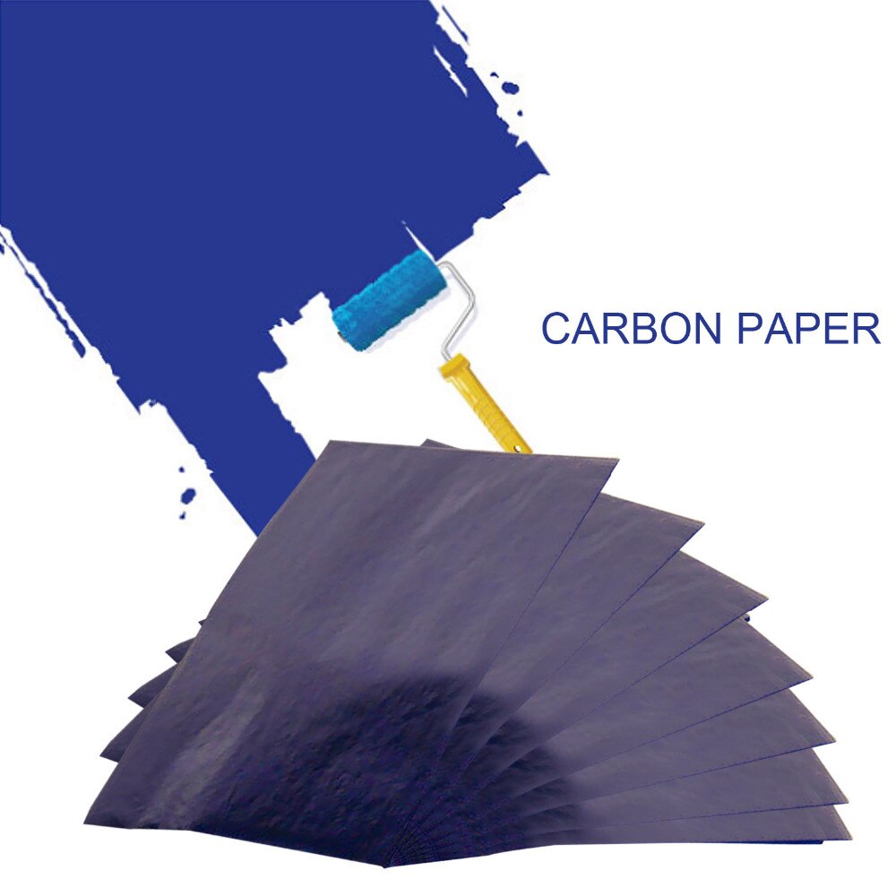 100 ark  a4 størrelse genanvendeligt carbon tracing transfer papir til kontor skole hjem lærred træ glas metal keramik