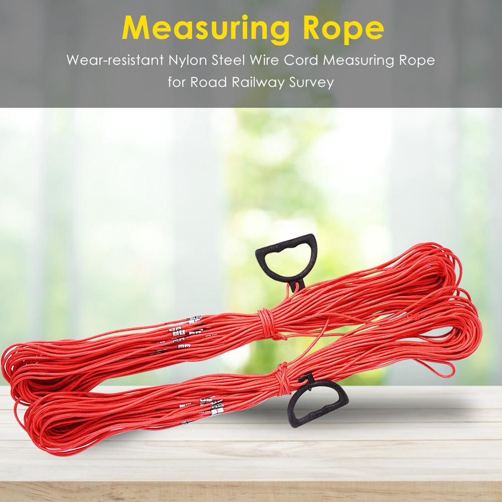 Wear-resistant Nylon Steel Wire Cord Measuring Rope for Road Railway Survey 3.5