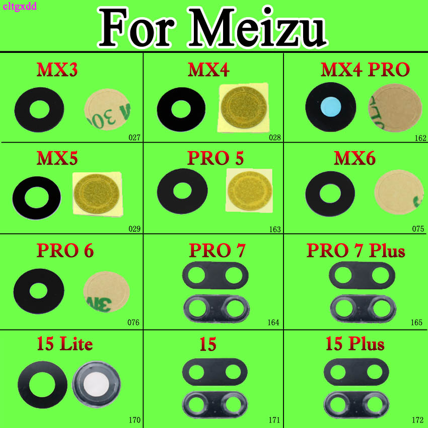 Cltgxdd 1pcs Voor Meizu MX3 MX4 MX5 MX6 Pro5 Pro 6 Pro 7 Plus M15 Lite 15 Plus Terug rear Camera Lens Camera Glas Lens