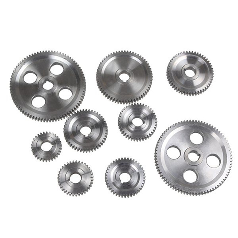 Engranajes de torno de Metal, engranajes de repuesto de Mini torno precisos que incluyen Juego de engranajes de caja, engranaje de correa para Mini tornos C2: Default Title