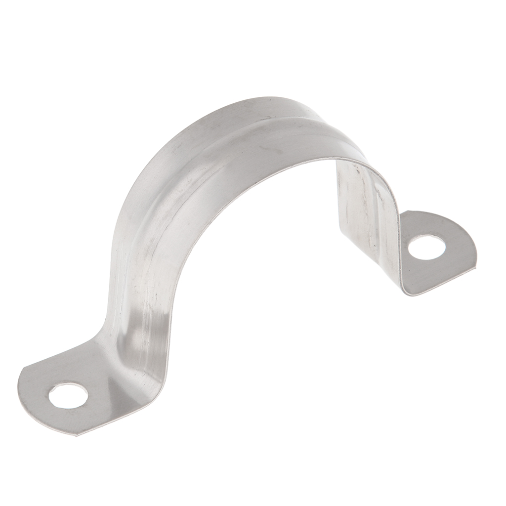2 pieces Stainless Steel Pipe Saddle 40mm 2 Hole Fixing U Clip