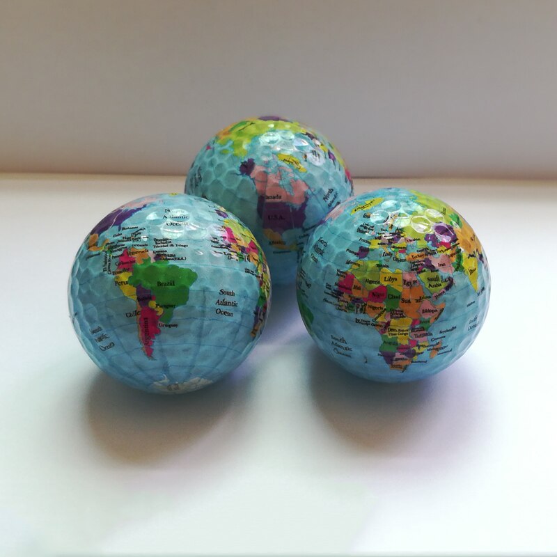 Golf practice Balls Globe Map