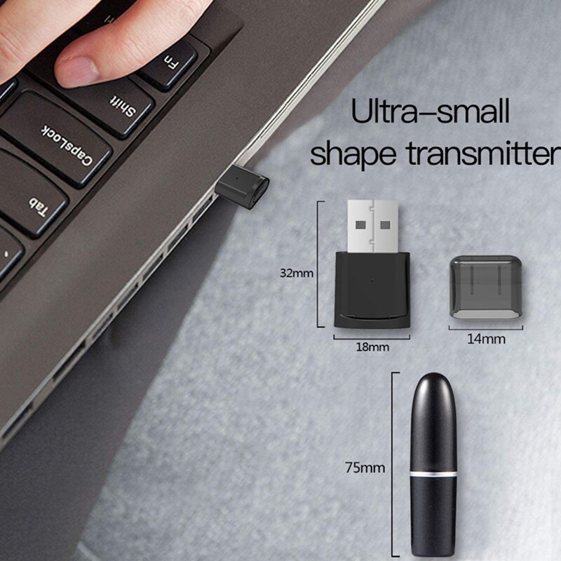 Bluetooth Adapter 5.0 Wireless Bluetooth Transmitter Is For PC Notebook Desktop Computer USB Interface Plug And Play