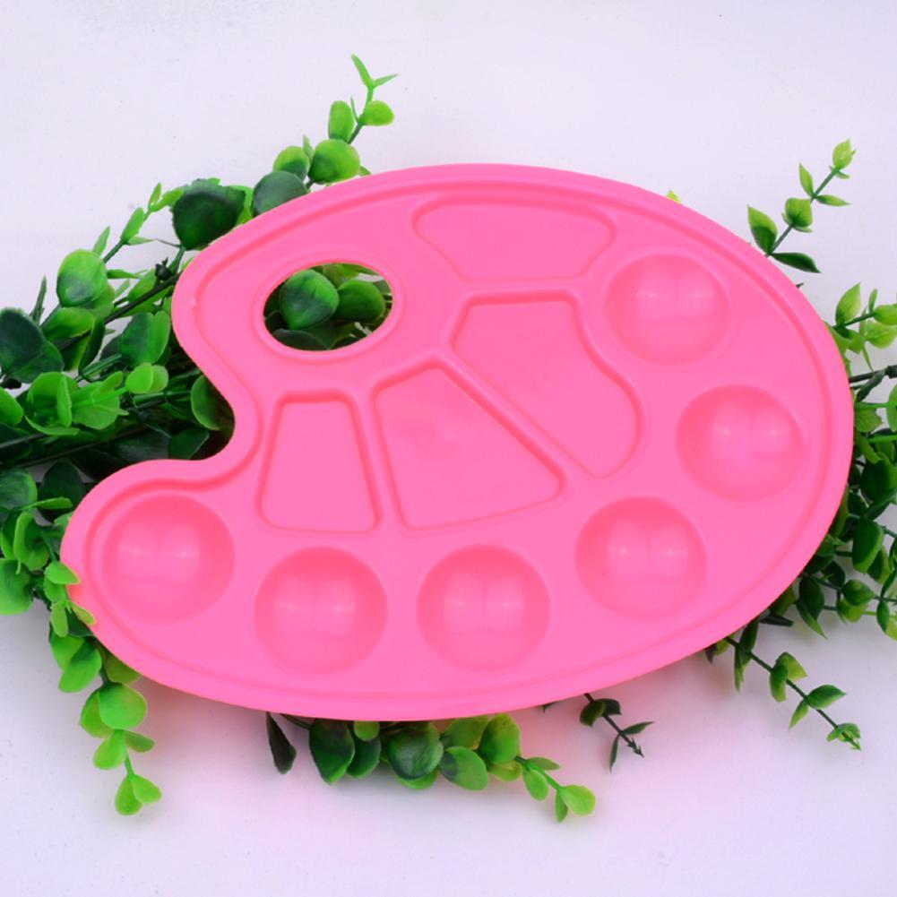 Duim Gat Kleurenpalet Voor Schilderen Art Verf Plastic Lade Tekening Palet Watercolo Kleur Voor Olie C3E5