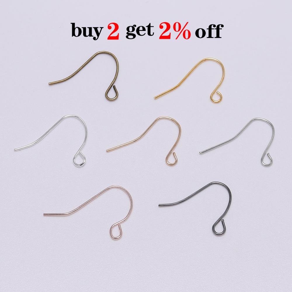 100 pçs/lote 21*12 milímetros Ouro Bronze Brinco Ganchos Earwire Achados Gancho do Ouvido Brincos Fechos Para Fazer Jóias DIY Suprimentos