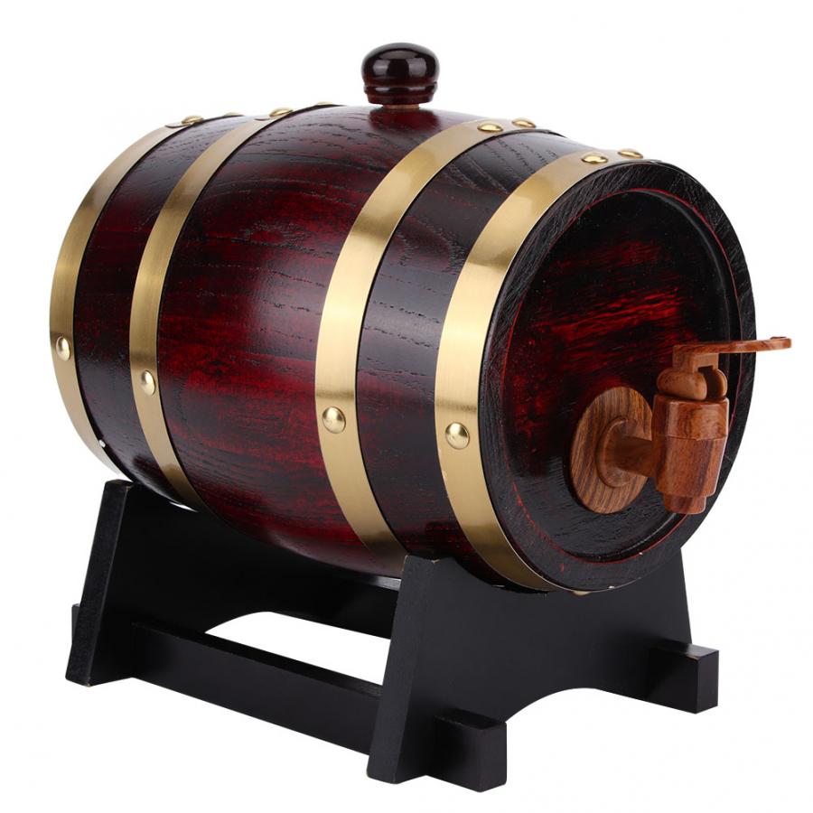 Træ tønde vintage eg øl brygning værktøjer vin tønde til rom pot whisky vin mini tønde bar hjemmebryg øl tønde tilbehør