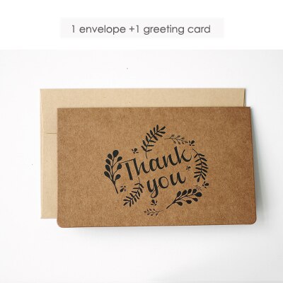 1pc Kraft paper Thanksgiving greeting card wedding invitations pop up cards thank you cards with envelopes supplie: 2