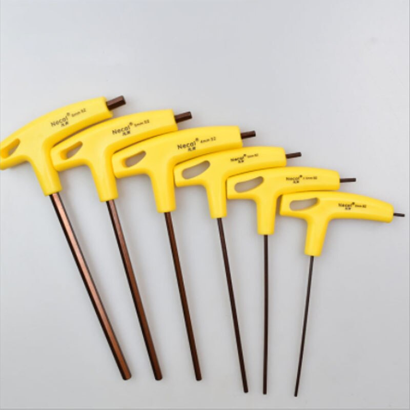1PCS T-Handle Hex Key Wrench 400mm Flat/Ball head Hex Socket Screwdriver Universal Double-end Wrench Allen Screws Tools