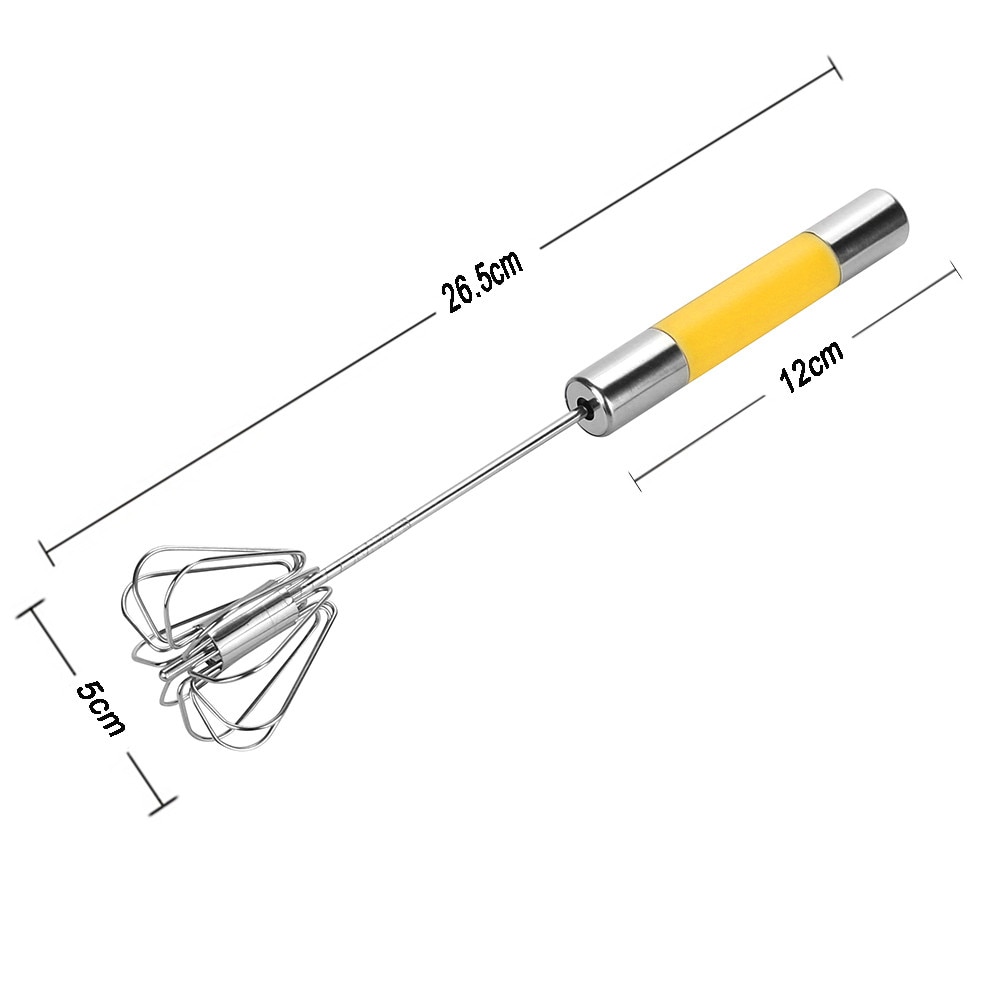 Rostfritt stål halvautomatisk vispblandare ballong ägg mjölk visp matlagningsverktyg äggblandning omrörning hand visp mixer bakning  #35
