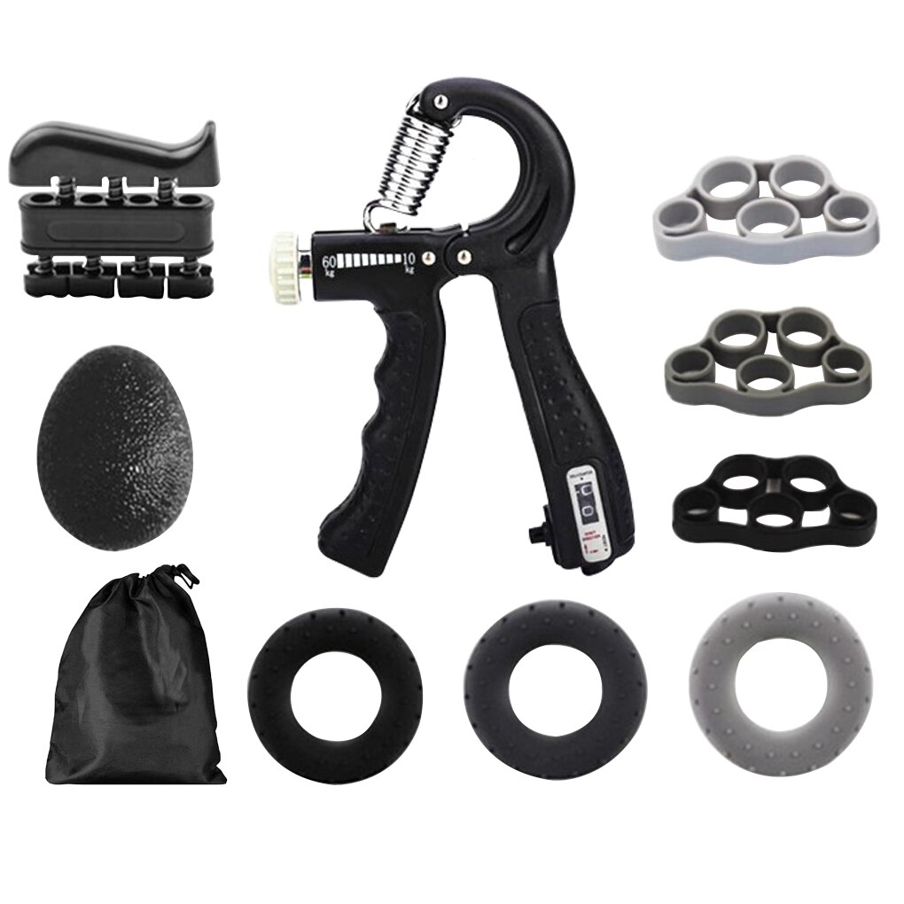 9pcs/set Spring Hand Grip Power Strength Expander For Hand Strengthener Finger Grip Power Grip Rehabilit Hand Trainer Expand: Auburn