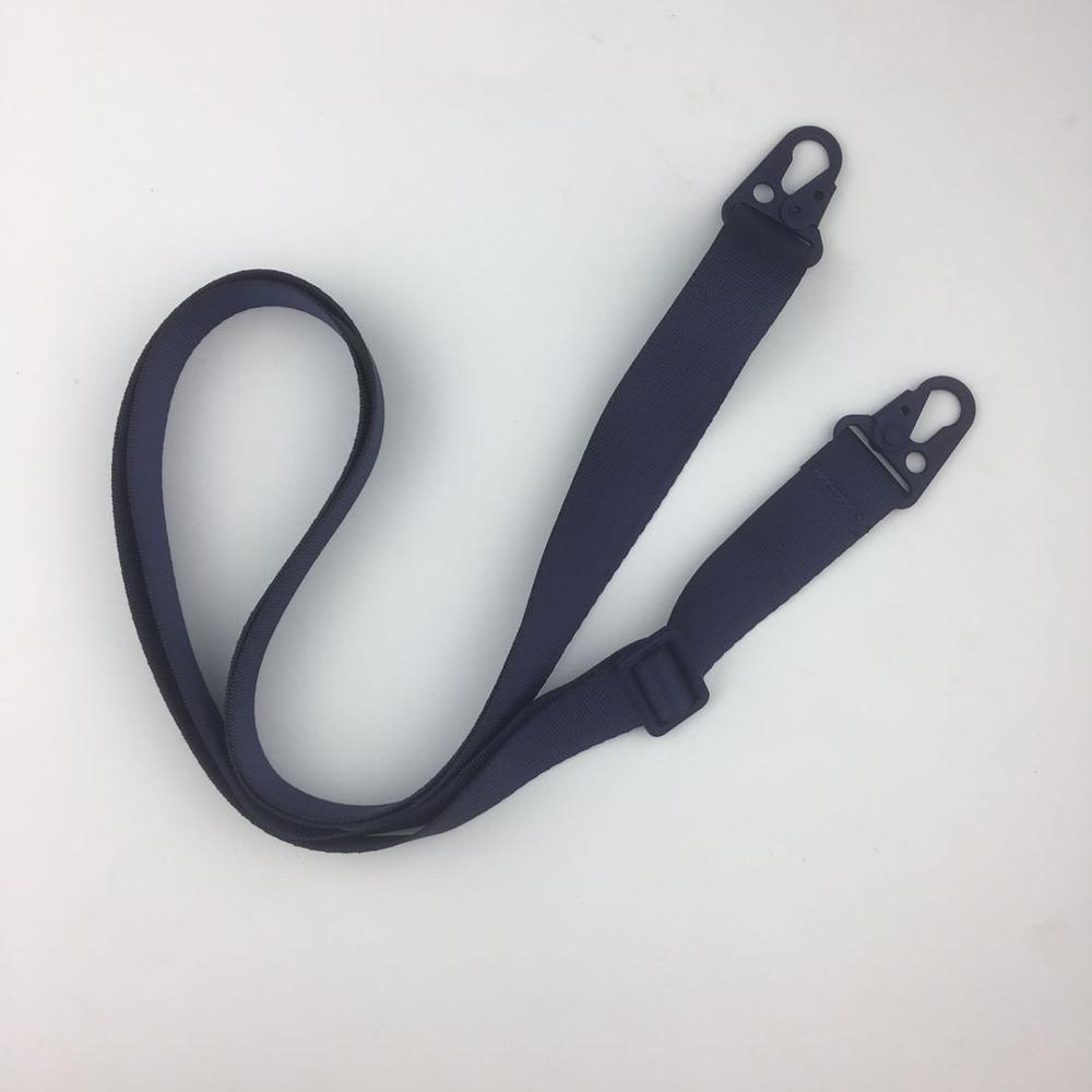 Luxury 160*2.5cm Adjustable Key Hook Lanyard For Mobile Phone Case Neck Strap Belt String Ropes Colorful Nylon Necklace Chain: Navy blue