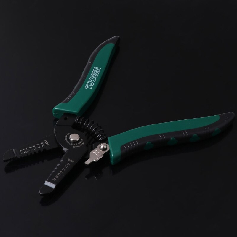 7" Multifunction Cable Wire Stripper Stripping Cutter Cutting Plier Handle Tool