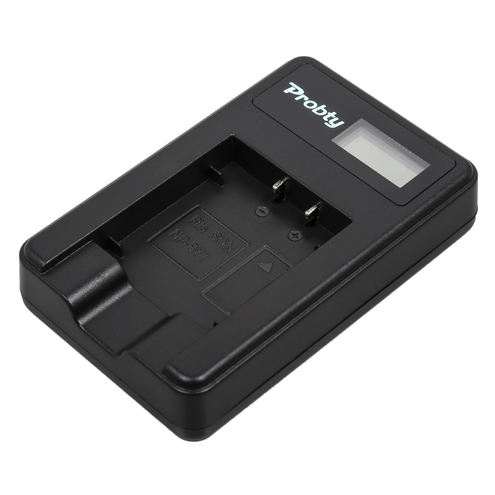 2Pcs Probty NP-BY1 Np BY1 NPBY1 Batterij + Usb Lcd Oplader Voor Sony HDR-AZ1VR AZ1 AZ1V AZ1VR Sport Actie cam Mini Camcorder
